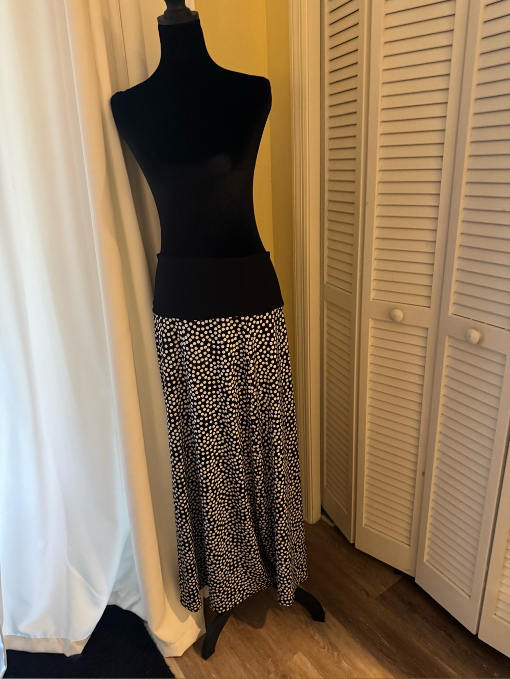 Annalee + Hope Black and White Polka Dot Skater Skirt